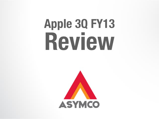 Apple 3Q FY13 Review